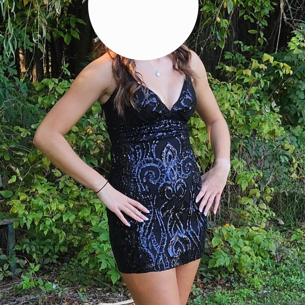 Windsor Black Sequin Mini Dress